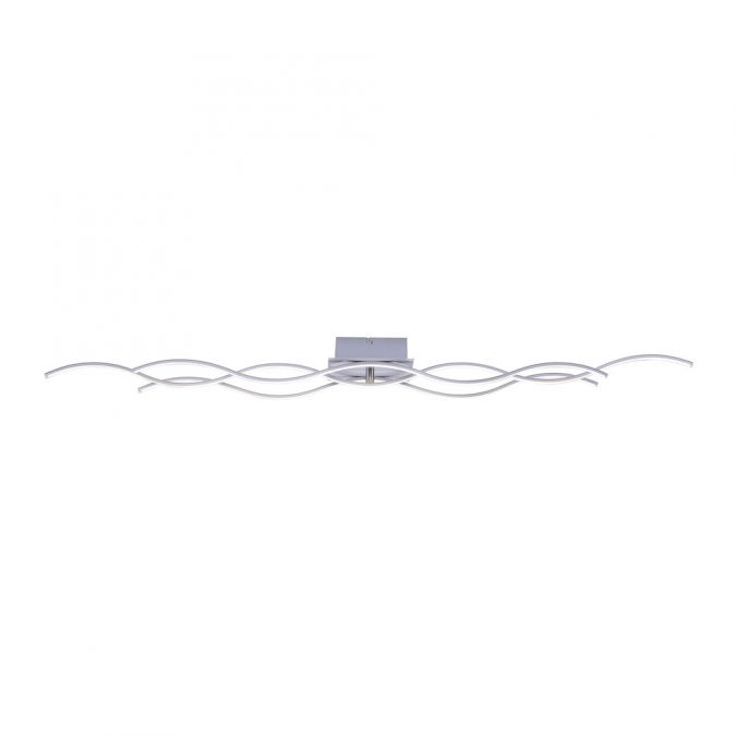 Paul Neuhaus LED-Deckenleuchte, Wellenform, stahl, modern, 3 Lichtbänder, modern, Wave
