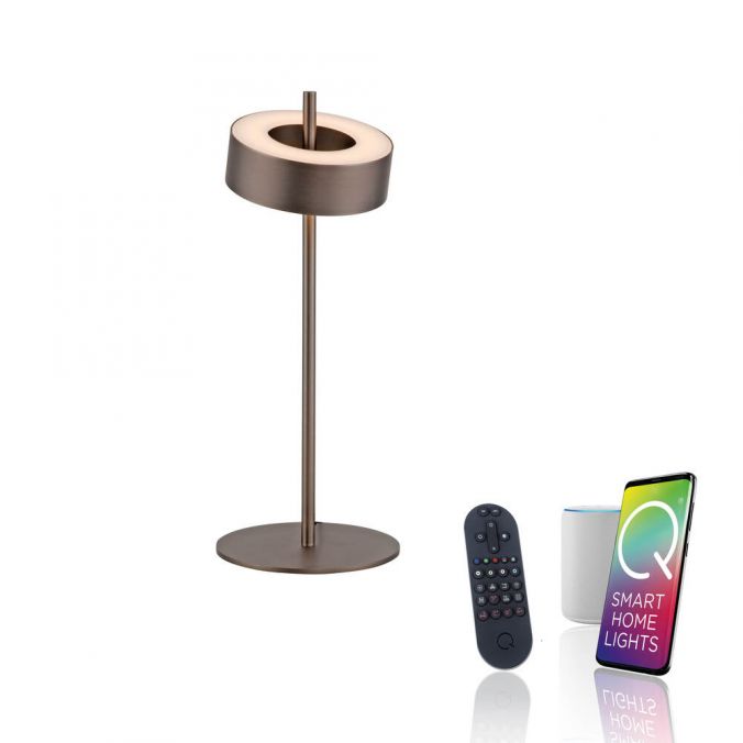 Paul Neuhaus Paul Neuhaus LED Tischleuchte Q-ROTATE dark-metal brown Smarthome