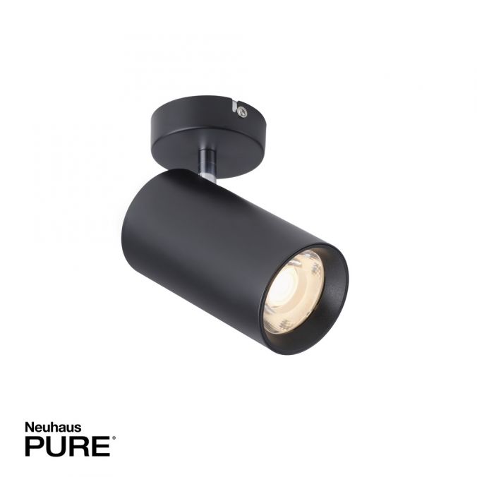 Paul Neuhaus Paul Neuhaus PURE LED Deckenleuchte und Wandlampe mattschwarz 1flammig