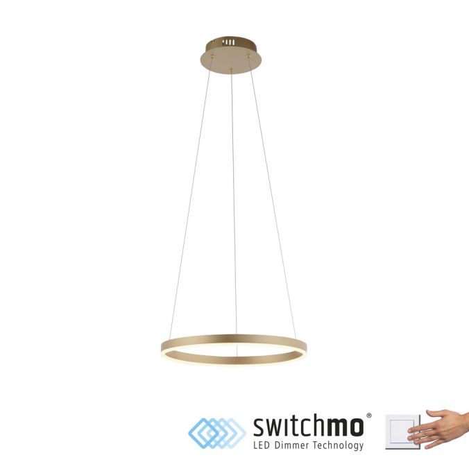 Paul Neuhaus LED Pendelleuchte messing matt rund Ø40cm dimmbar Switchmo warmweiß Kostenloser Versand