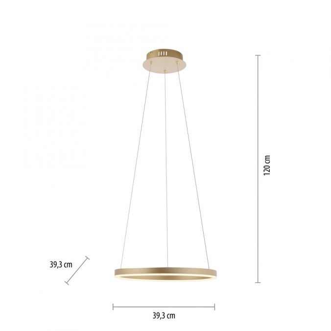 Paul Neuhaus LED Pendelleuchte messing matt rund Ø40cm dimmbar Switchmo warmweiß Kostenloser Versand