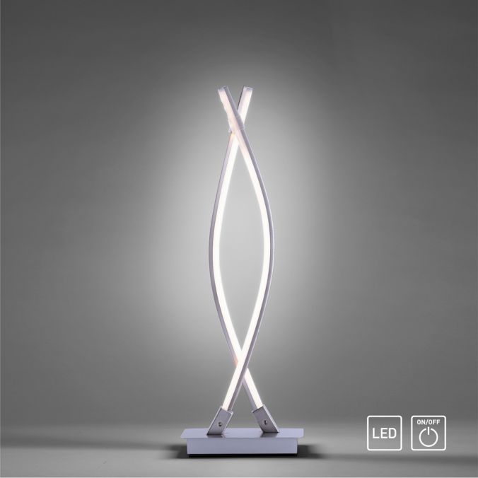 Paul Neuhaus LED-Tischleuchte, stahl, 2 geschwungene Leuchtarme, inkl. Schnurschalter Limitierter Zeitrabatt