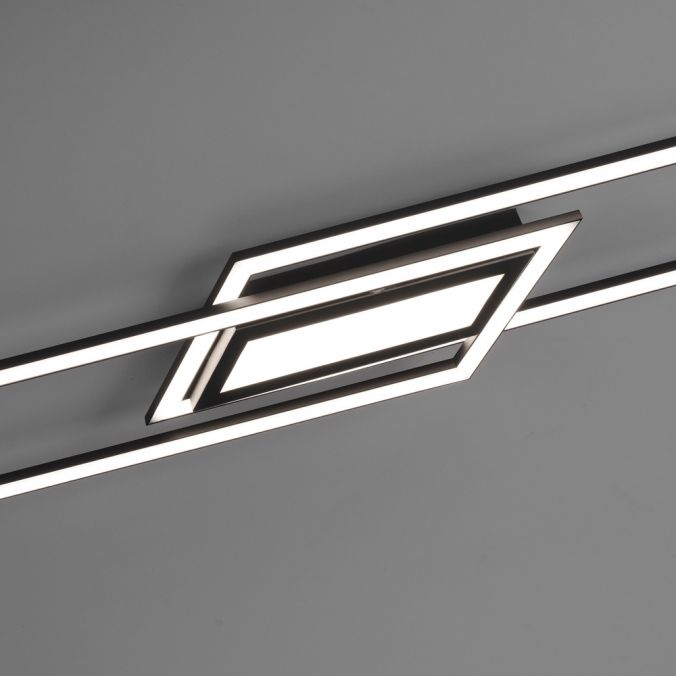 Paul Neuhaus LED Deckenleuchte 100x17,9cm schwarz flach Memoryfunktion schlichtes Panel Rabatt