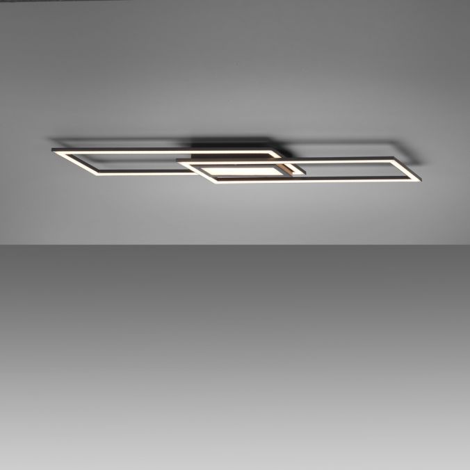 Paul Neuhaus LED Deckenleuchte 100x17,9cm schwarz flach Memoryfunktion schlichtes Panel Rabatt