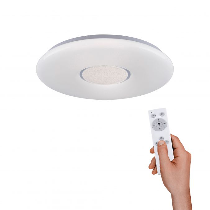 Paul Neuhaus LED-Deckenleuchte, rund, dimmbar, chrom, Farbtemperatursteuerung, modern