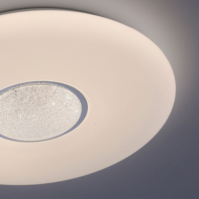 Paul Neuhaus LED-Deckenleuchte, rund, dimmbar, chrom, Farbtemperatursteuerung, modern Versandkostenfrei