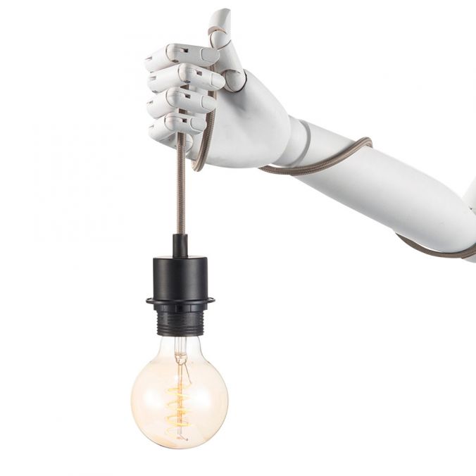 Paul Neuhaus Arm-Lampe, Wand-Halterung, Holz, weiß Begrenztes Angebot