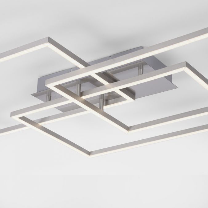 Paul Neuhaus LED Deckenleuchte, stahlfarben, modernes Design, CCT-Steuerung, Flur Online Shopping