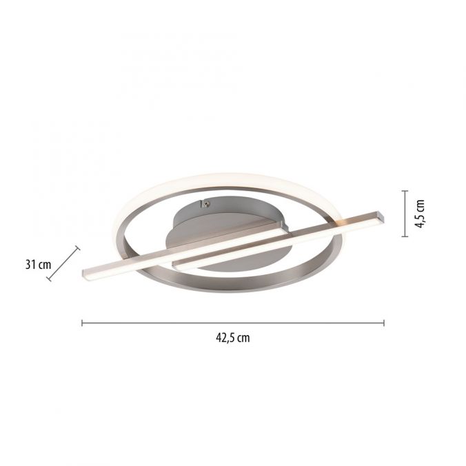 Paul Neuhaus LED Deckenleuchte silber Simply Dimm Technik Memoryfunktion Preisnachlass