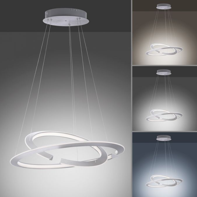 Paul Neuhaus LED Pendelleuchte,silber, rund, CCT-Steuerung, individuell einstellbar, Black Friday