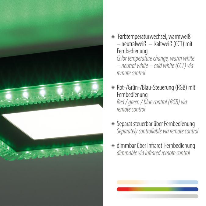 Paul Neuhaus LED Deckenleuchte schwarz RGB Farbmodus CCT dimmbar steuerbar Neueste Mode