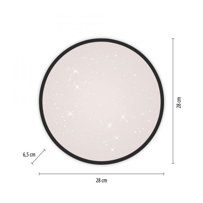 Paul Neuhaus LED Deckenleuchte D=28cm schwarz Sternenhimmeloptik dimmbar Saisonale Angebote