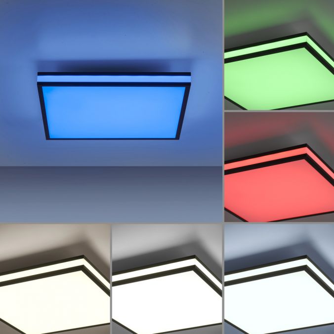 Paul Neuhaus LED Deckenleuchte 45x45 schwarz quadratisch RGB Dreamcolor dimmbar Panel Räumungsverkauf
