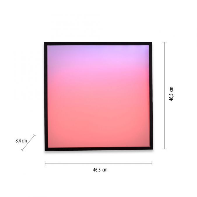 Paul Neuhaus LED Deckenleuchte 45x45 schwarz quadratisch RGB Dreamcolor dimmbar Panel Räumungsverkauf