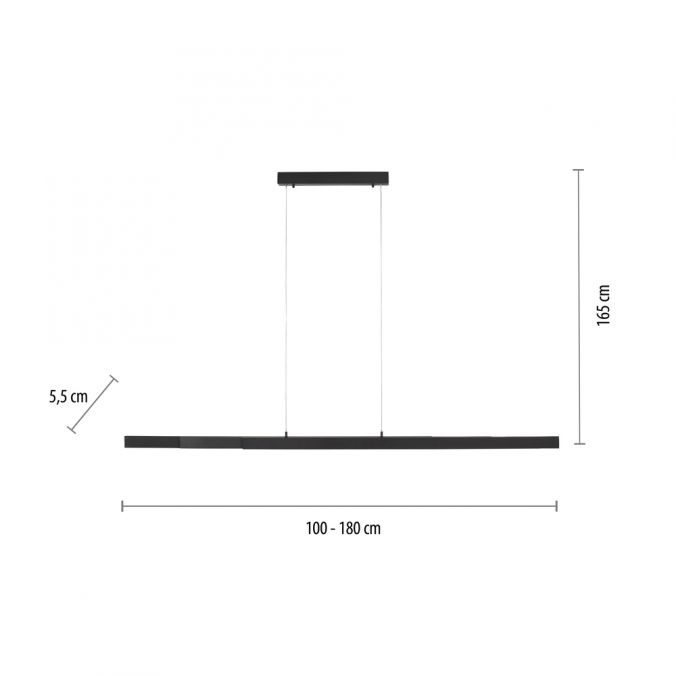 Paul Neuhaus LED Pendelleuchte, anthrazit, höhenverstellbar, ausziehbar Kauf eins, bekomm eins gratis