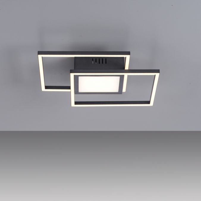 Paul Neuhaus LED Deckenleuchte schwarz quadratisch modern steuerbar Innenlampe Riesige Ersparnisse