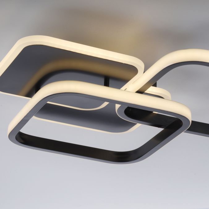 Paul Neuhaus LED Deckenleuchte eckig schwarz warmweiß modern Wochenangebot