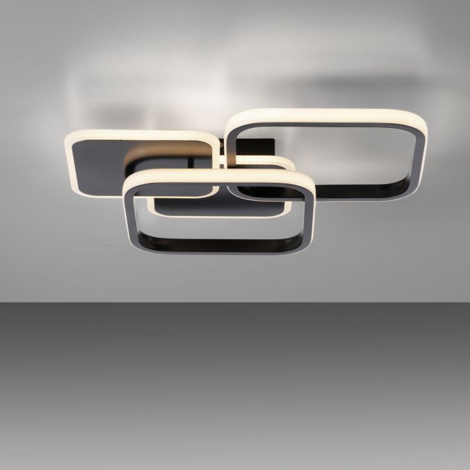 Paul Neuhaus LED Deckenleuchte eckig schwarz warmweiß modern Wochenangebot