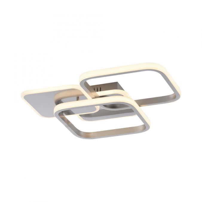 Paul Neuhaus LED Deckenleuchte silber eckig schlicht warmweiß Licht Kostenlose Rückgabe