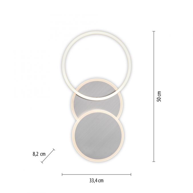 Paul Neuhaus LED Deckenleuchte silber rund schlicht warmweiß Licht Begrenzte Freigabe