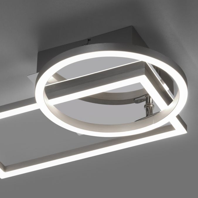 Paul Neuhaus LED Deckenleuchte, stahlfarben, warmweiß, drehbar, 2xLED Neueste Stile