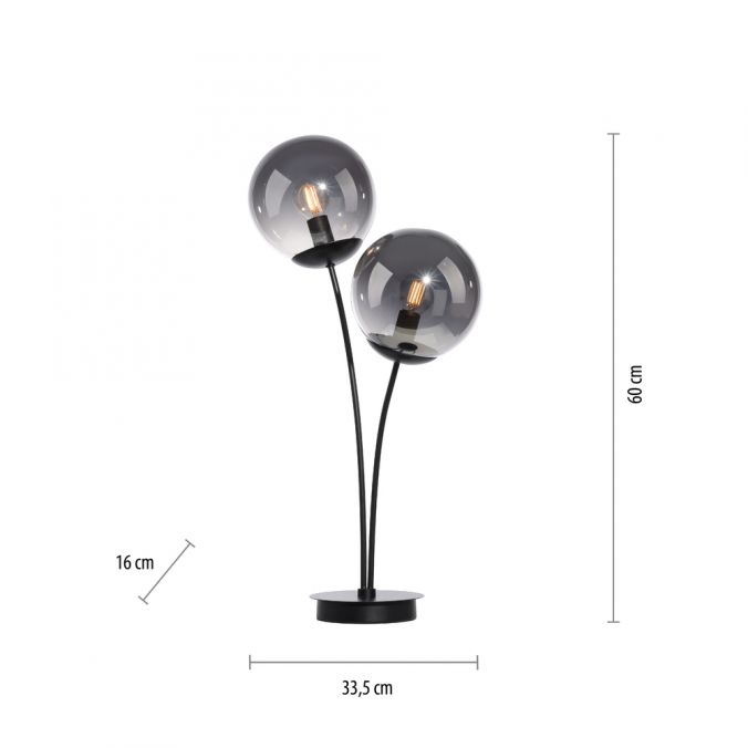 Paul Neuhaus LED Tischleuchte, schwarz, schlicht, Schnurschalter, 2 flammige Tischlampe Zeitbegrenzte Promotion