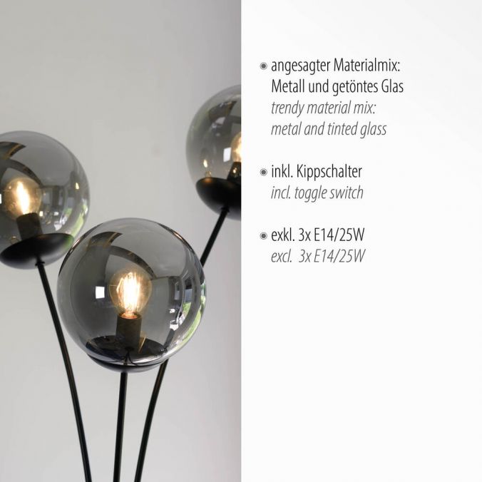 Paul Neuhaus LED Stehleuchte 3 flammig schwarz dekoratives Design Lichtspiel gebogen Bis zu 50% Rabatt