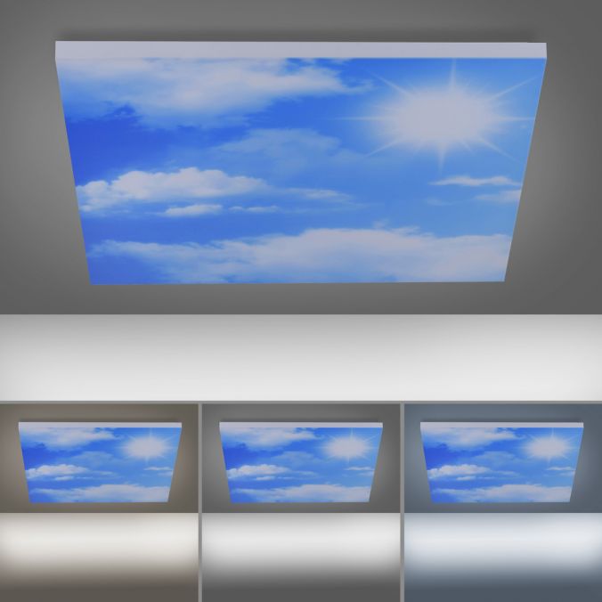 Paul Neuhaus LED Panel, weiß,60x60cm, rahmenlos, Wolkenmotiv, Lichtfarbsteuerung Bis zu 60% Rabatt