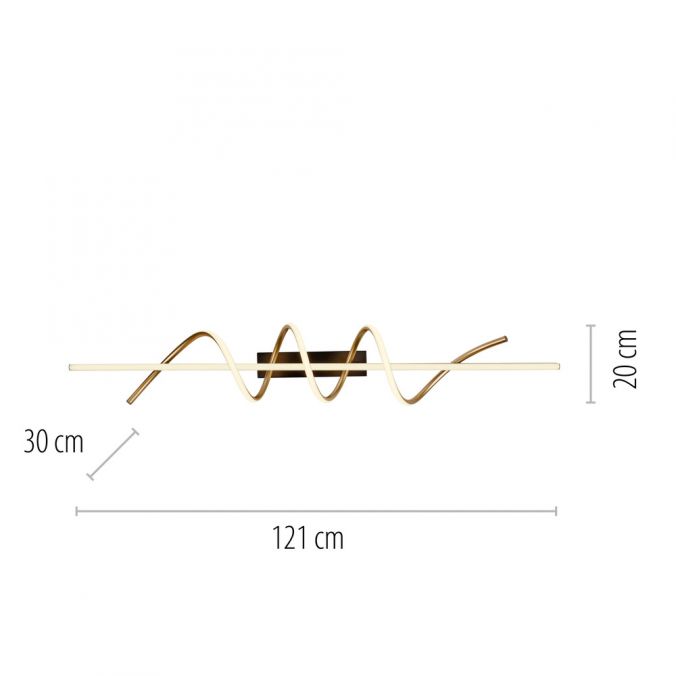 Paul Neuhaus LED Deckenleuchte schwarz messing dimmbar in 3 Stufen geschwungen Vierteljährliche Förderung