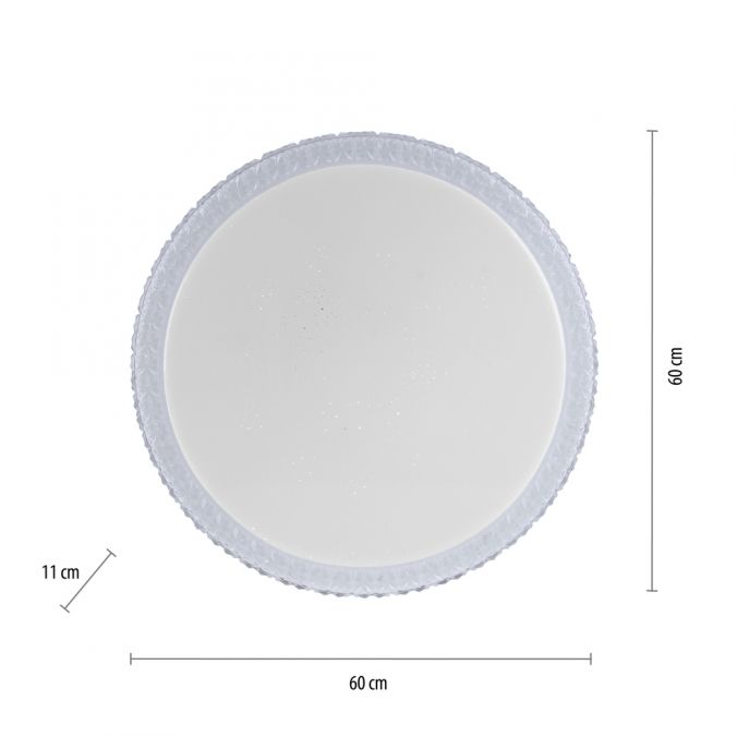 Paul Neuhaus LED-Deckenleuchte, rund, Sternenhimmeloptik, CCT, Ø 60cm, Kristallrand Speichern exportieren