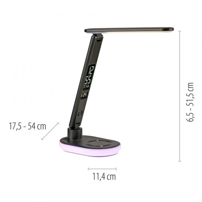 Paul Neuhaus LED Tischleuchte schwarz Touchdimmer Ladefunktion Handy USB kabellos Black Friday Preise