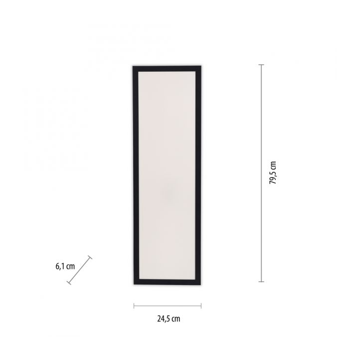 Paul Neuhaus LED Deckenleuchte schwarz rechteckig 80x25cm flach warmweiß energiesparend Verkauf