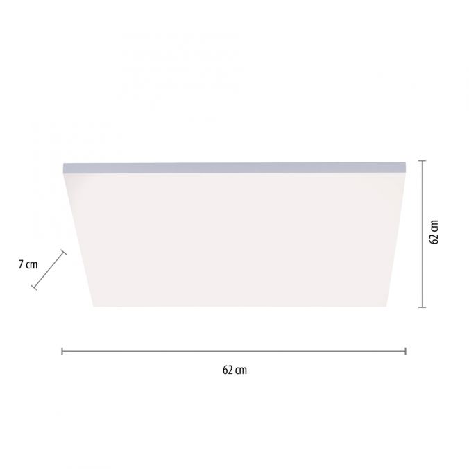 Paul Neuhaus LED-Panel, weiß, rahmenlos, 62x62cm, CCT, dimmbar, Fernbedienung, blendfrei im Angebot