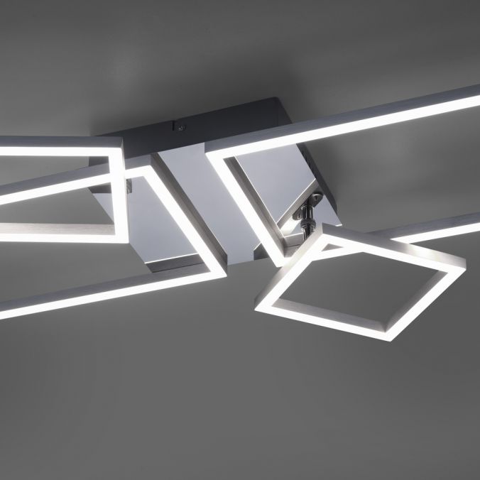 Paul Neuhaus LED Deckenleuchte, stahlfarben, modern, warmweiß, Design Limitierter Zeitrabatt