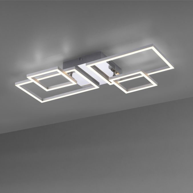 Paul Neuhaus LED Deckenleuchte, stahlfarben, modern, warmweiß, Design Limitierter Zeitrabatt