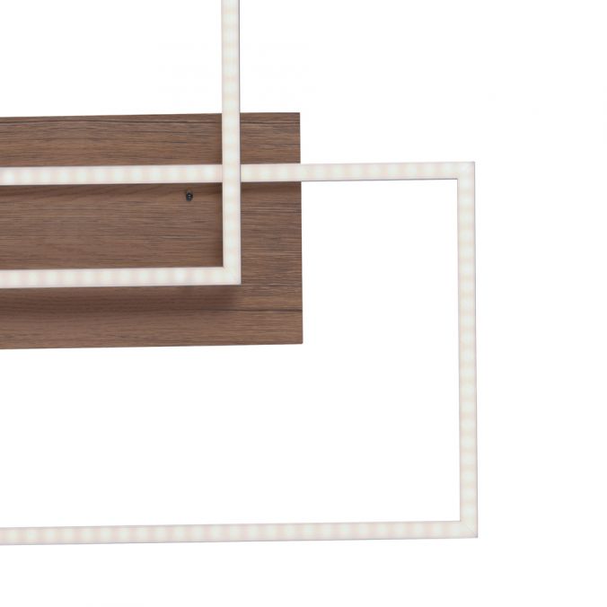 Paul Neuhaus LED-Deckenleuchte, 50,4x42cm, Fernbedienung, dimmbar, Holzdekor, Sonderangebot