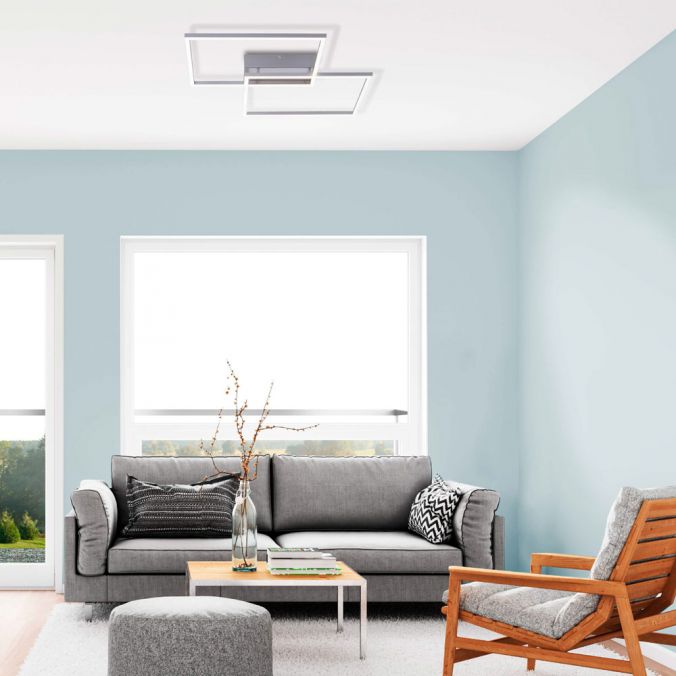 Paul Neuhaus LED-Deckenleuchte, 75,5x56,2cm, CCT-Farbmanagement, Fernbedienung, Memory Funktion Günstig kaufen