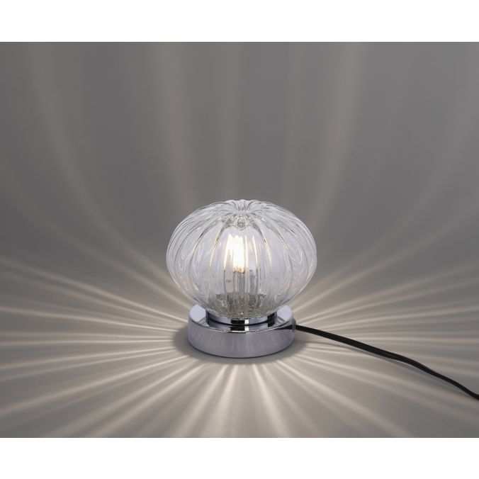 Paul Neuhaus LED-Tischleuchte, Glas mit Musterung, warmweiß, inkl. Touchdimmer, modern Versandkostenfrei