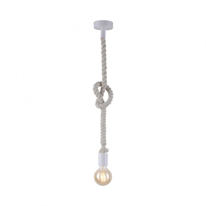 Paul Neuhaus Pendelleuchte, Seil-Leuchte, maritimes Design mit Tau