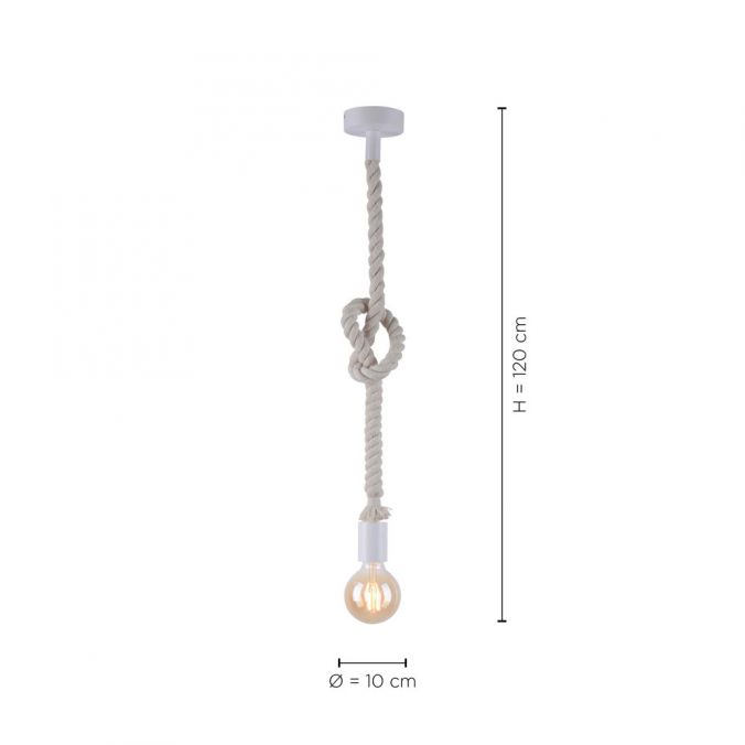 Paul Neuhaus Pendelleuchte, Seil-Leuchte, maritimes Design mit Tau Flash Sale