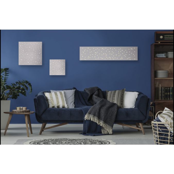 Paul Neuhaus LED Deckenleuchte, stahlfarben, rechteckig, Sternenhimmel-Optik, dimmbar Online Shopping