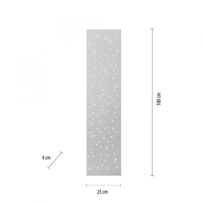 Paul Neuhaus LED Deckenleuchte, stahlfarben, rechteckig, Sternenhimmel-Optik, dimmbar Online Shopping