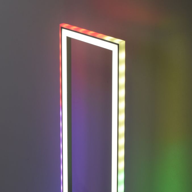 Paul Neuhaus LED Stehleuchte silber farbig Fußschalter dimmbar Sidelight RGB Rainbow Cyber Monday