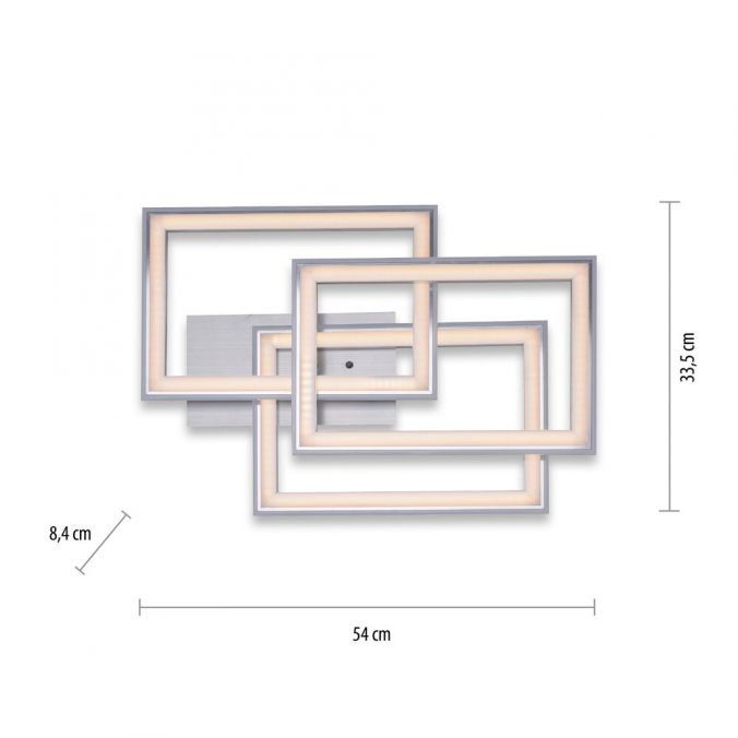 Paul Neuhaus LED Deckenleuchte drehbare Rahmen silberfarbig RGB Rainbow Farben dimmbar Muttertagsangebot