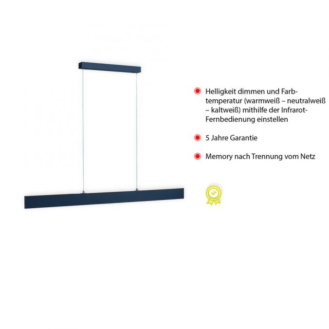 Paul Neuhaus LED Pendelleuchte, anthrazit, lineares Design, höhenverstellbar, modern Blitzangebot