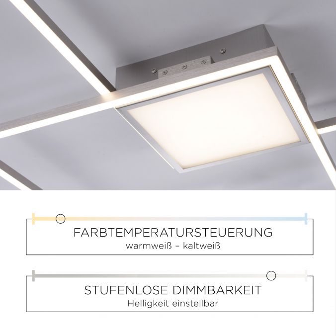 Paul Neuhaus LED Deckenleuchte, stahl, modern, CCT Farbmanagement Bestseller