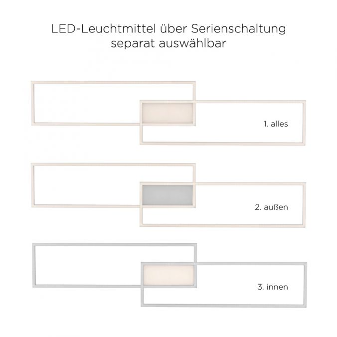 Paul Neuhaus LED Deckenleuchte, stahl, modern, CCT Farbmanagement, dimmbar Saisonale Angebote