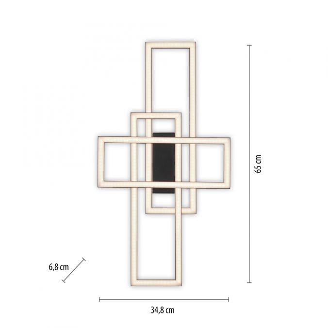 Paul Neuhaus LED Deckenleuchte schwarz Switchmo 3-Stufen Dimmung Memoryfunktion Kauf eins, bekomm eins gratis
