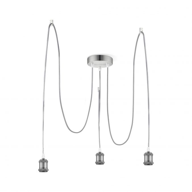 Paul Neuhaus Pendelleuchte, stahl, 3-flammig, Retro-Stil, E27 Fassung, modern, vintage Super Sparpreis