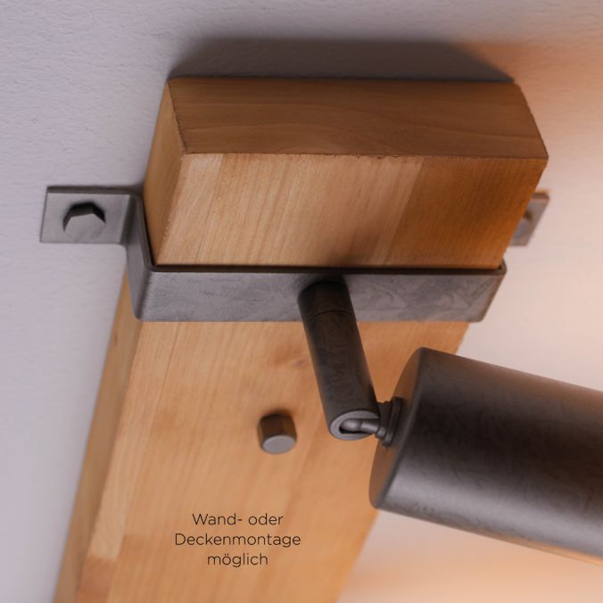 Paul Neuhaus Deckenleuchte, 3-flammig, Holz, Metall, E27 Letzter Tag